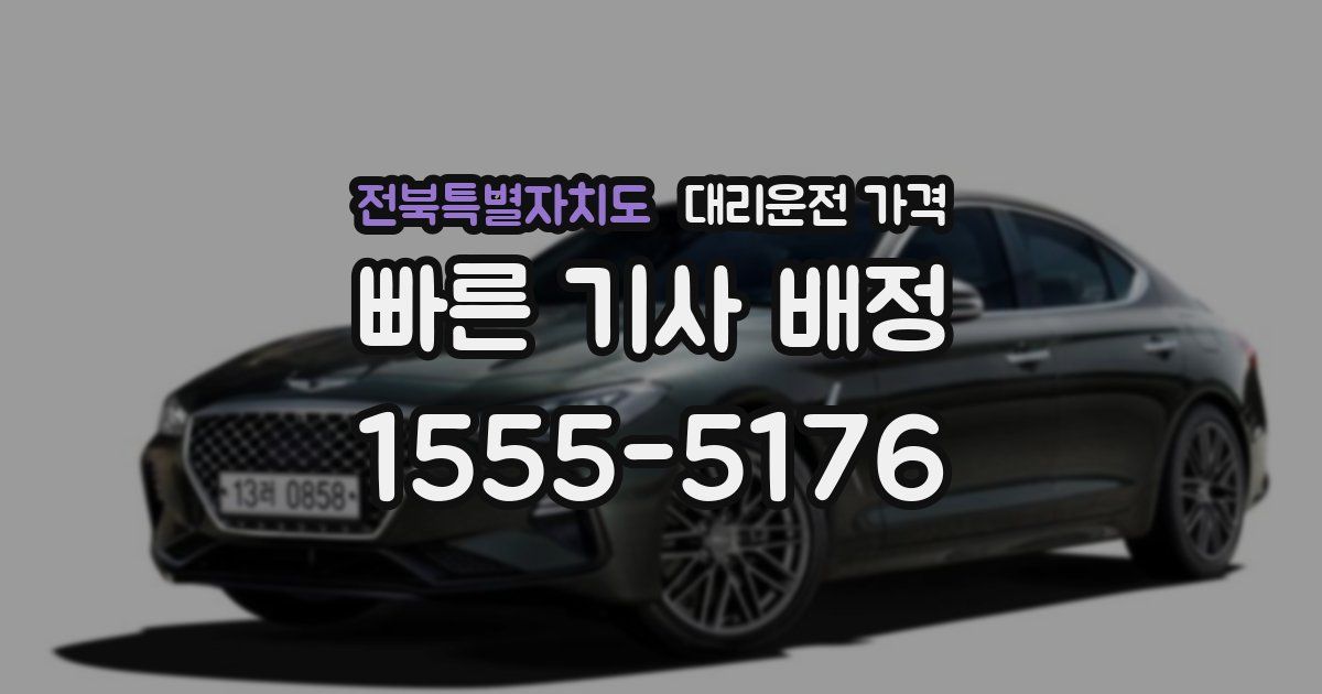 전북특별자치도 대리운전 가격