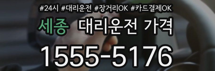 세종 대리운전 가격