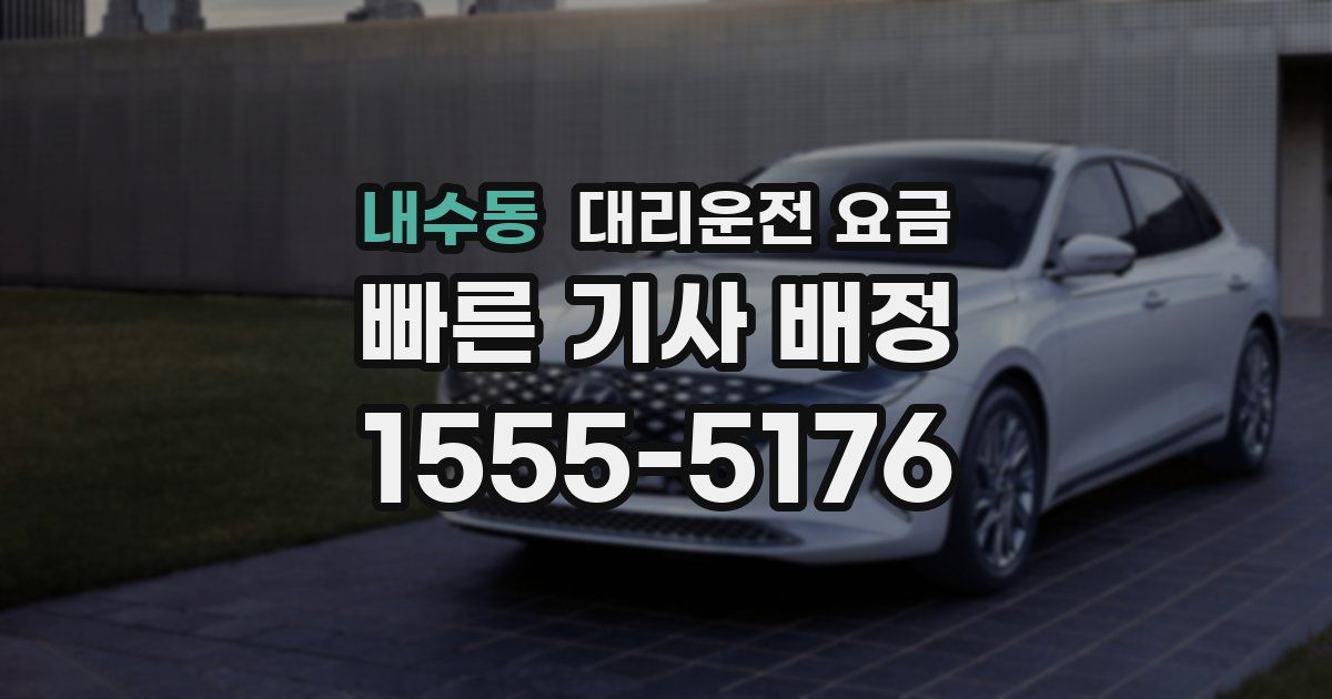 내수동 대리운전 가격