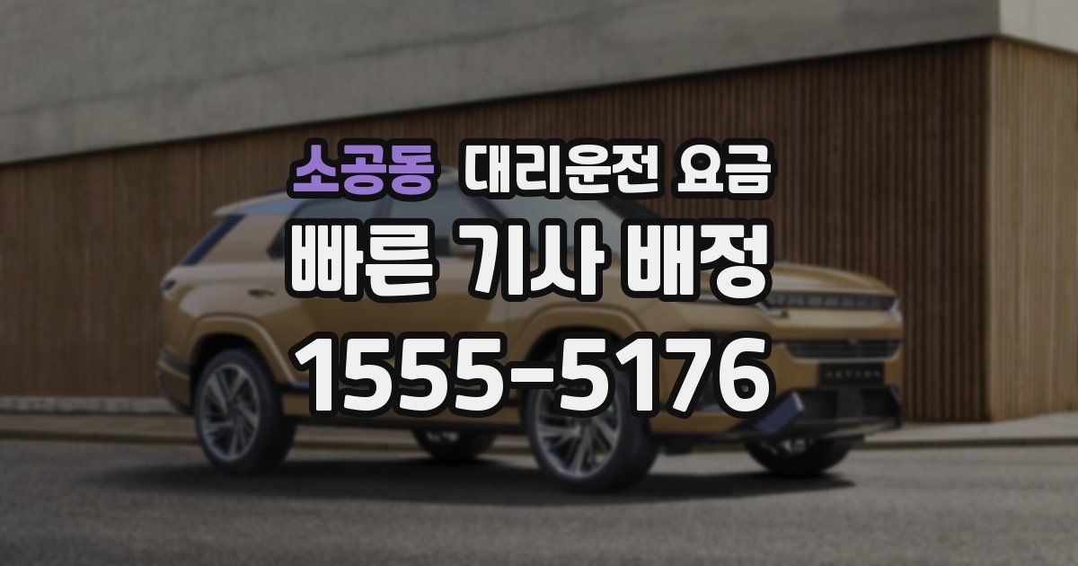 소공동 대리운전 가격