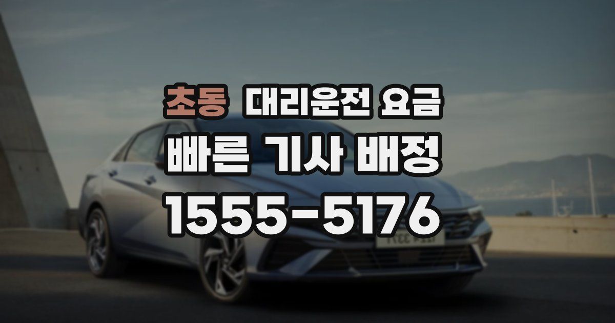 초동 대리운전 가격