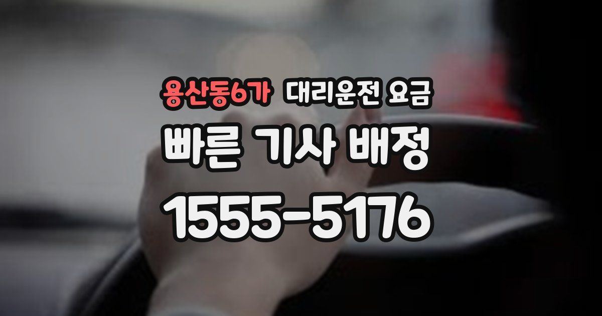 용산동6가 대리운전 가격