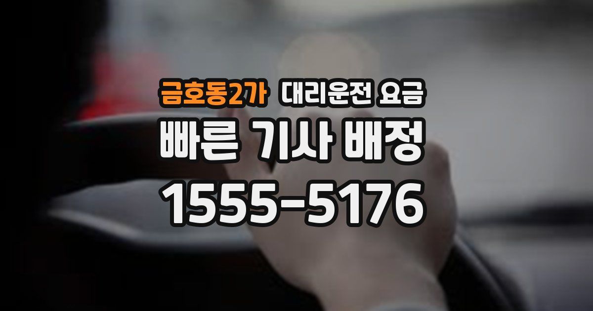 금호동2가 대리운전 가격
