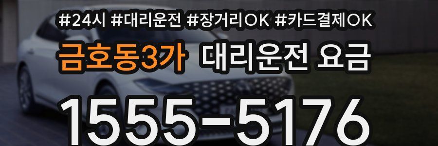 금호동3가 대리운전 요금