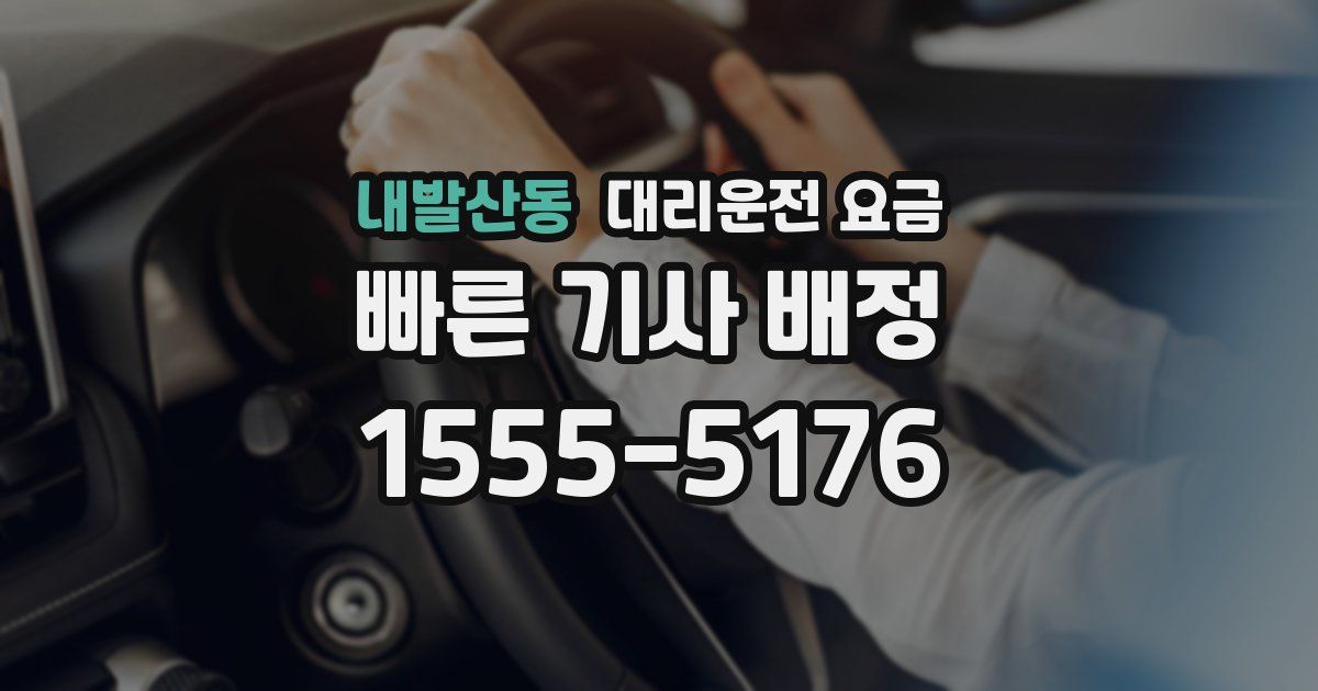 내발산동 대리운전 가격