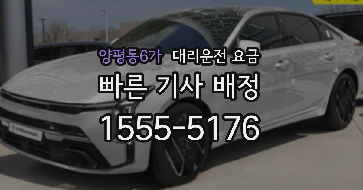 양평동6가 대리운전 가격