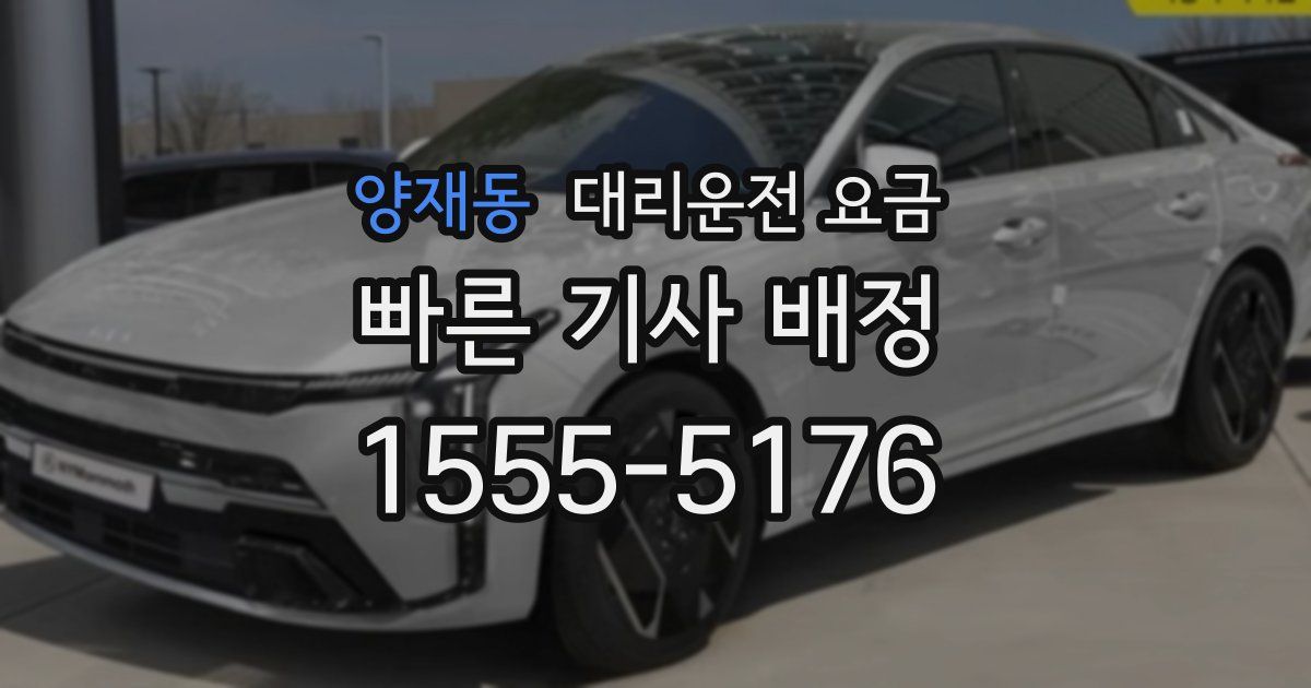 양재동 대리운전 가격