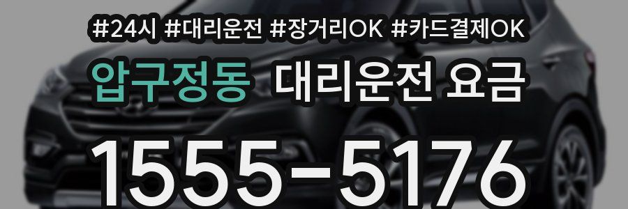 압구정동 대리운전 요금