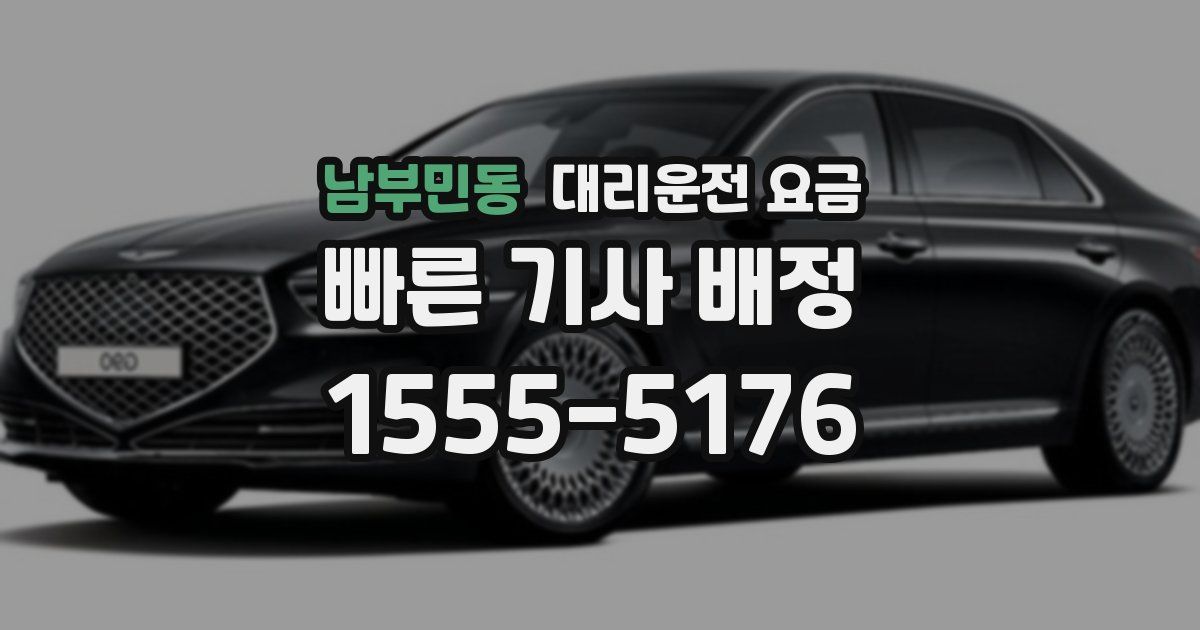 남부민동 대리운전 가격