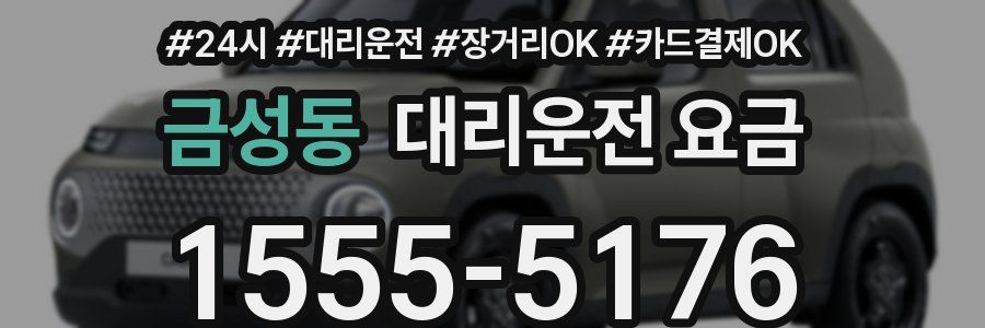 금성동 대리운전 요금