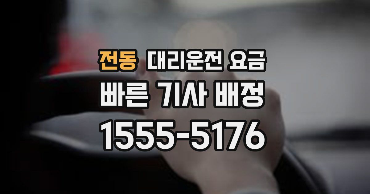 전동 대리운전 가격