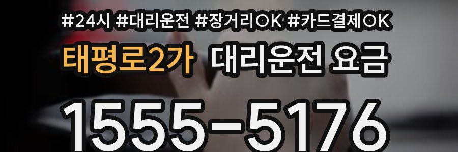 태평로2가 대리운전 요금