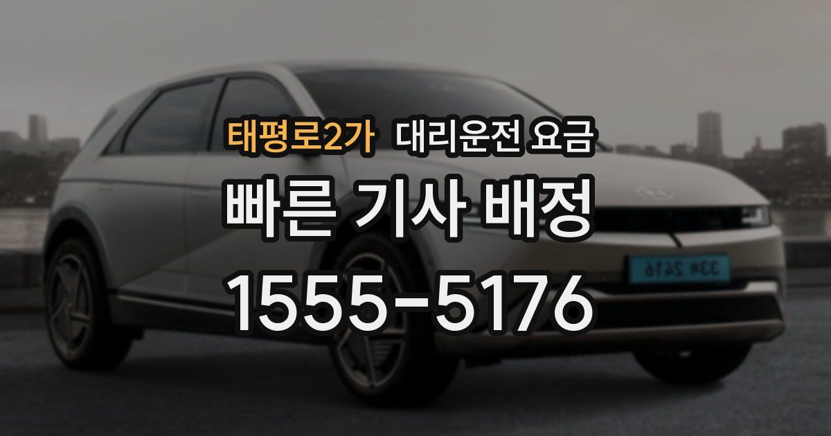 태평로2가 대리운전 가격