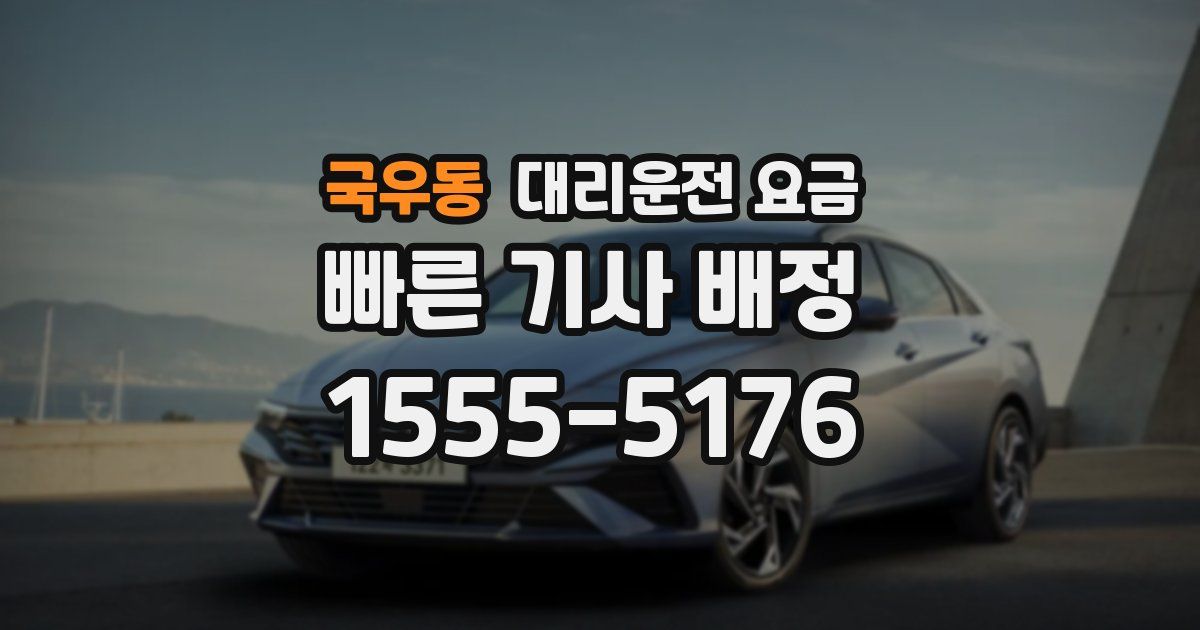 국우동 대리운전 가격