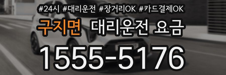 구지면 대리운전 요금