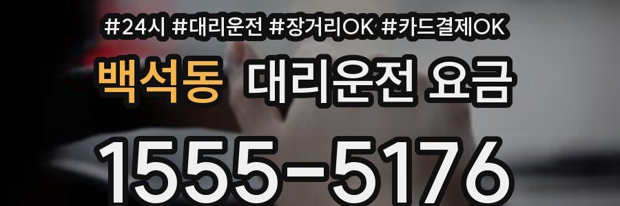 백석동 대리운전 요금