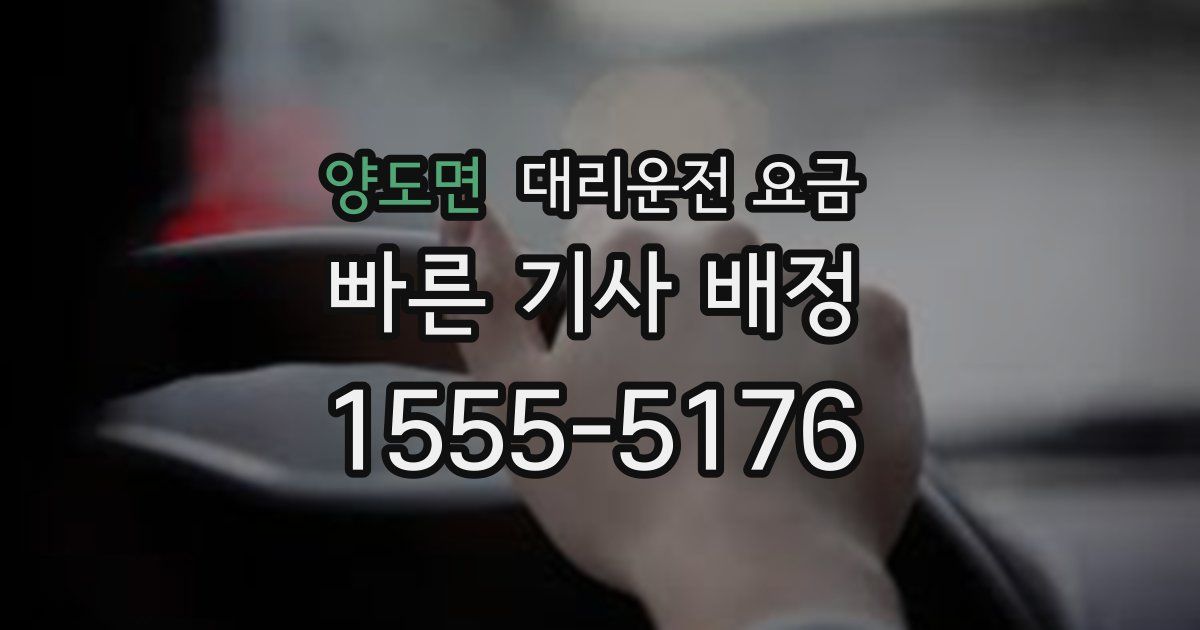 양도면 대리운전 가격