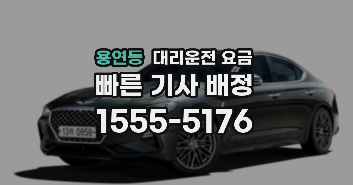 용연동 대리운전 가격