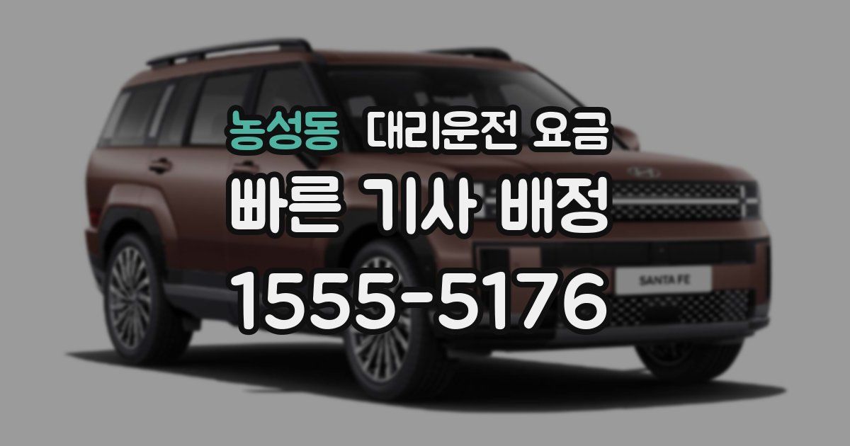 농성동 대리운전 가격