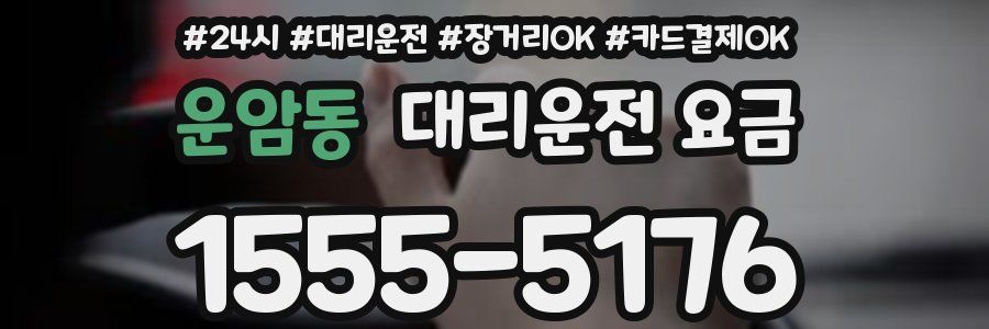 운암동 대리운전 요금