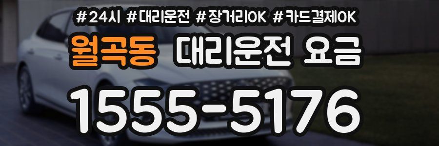 월곡동 대리운전 요금