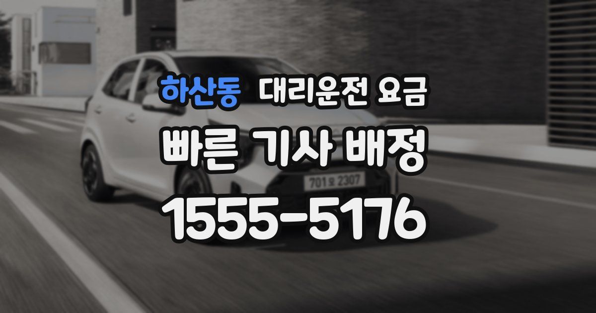 하산동 대리운전 가격