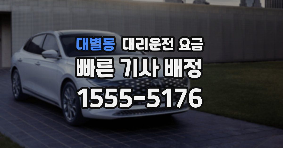 대별동 대리운전 가격