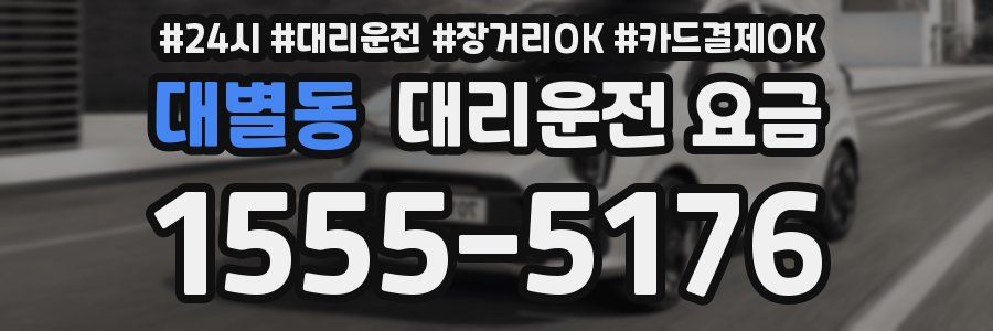 대별동 대리운전 요금