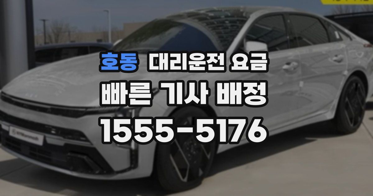 호동 대리운전 가격