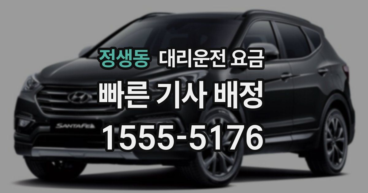 정생동 대리운전 가격