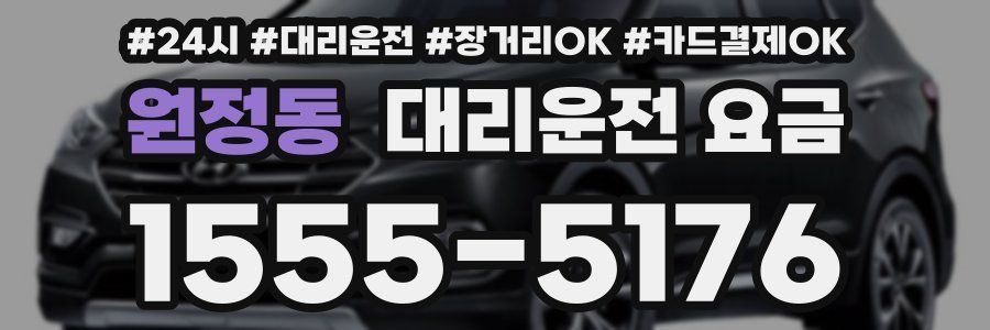 원정동 대리운전 요금