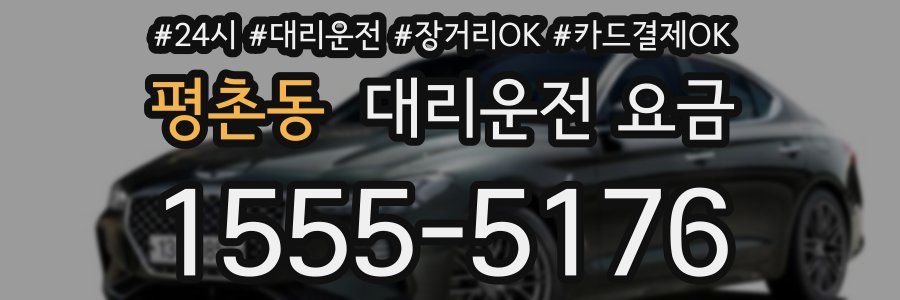 평촌동 대리운전 요금