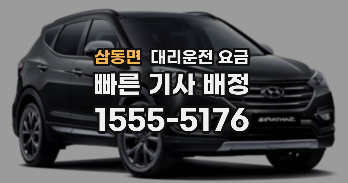 삼동면 대리운전 가격