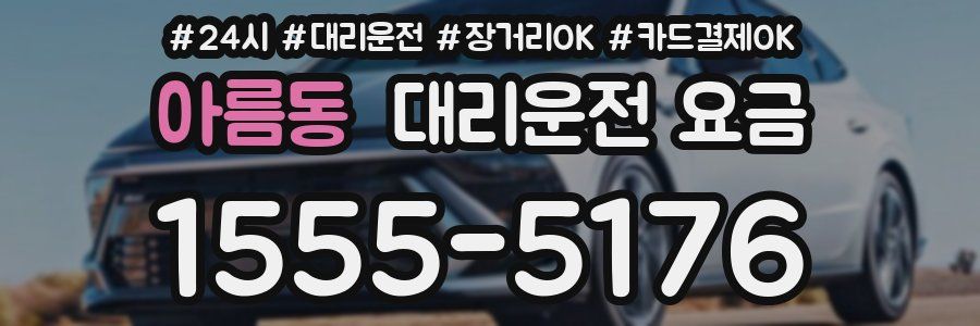 아름동 대리운전 요금