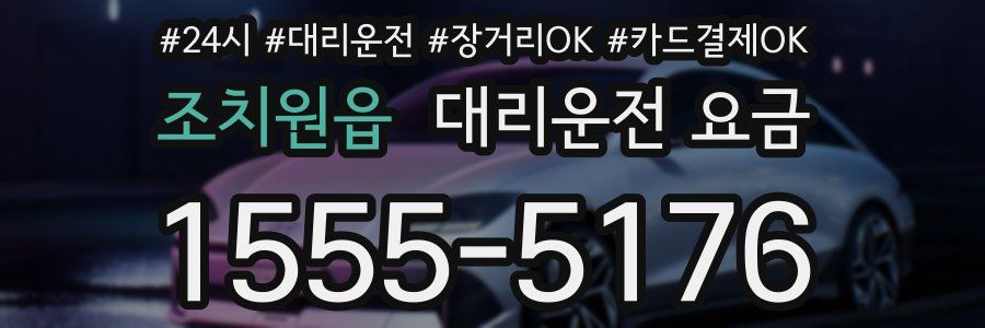 조치원읍 대리운전 요금