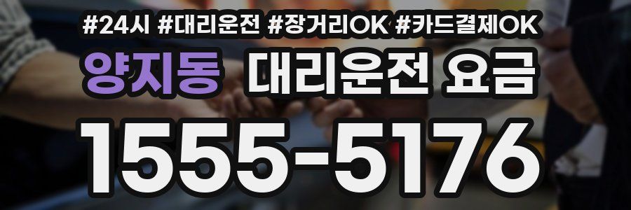양지동 대리운전 요금