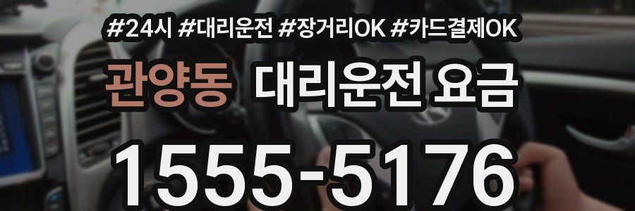 관양동 대리운전 요금