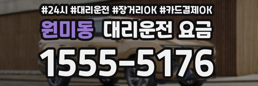 원미동 대리운전 요금