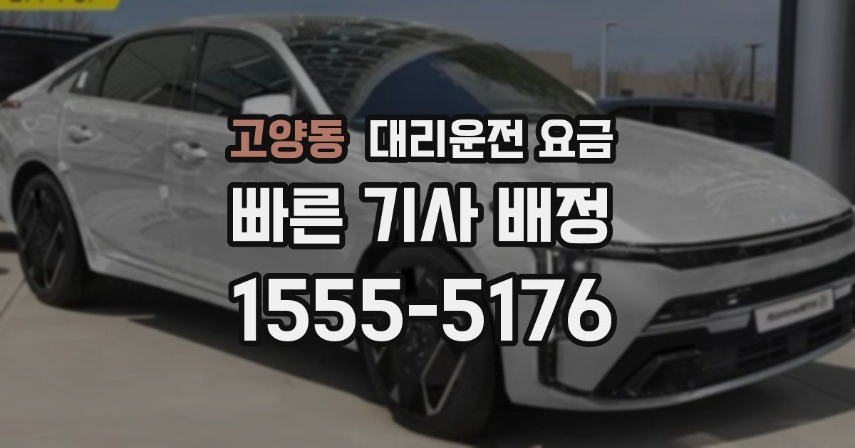 고양동 대리운전 가격