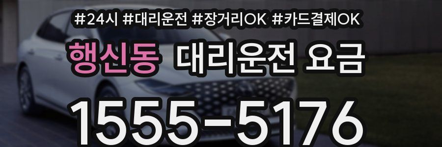 행신동 대리운전 요금