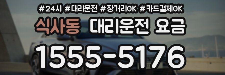 식사동 대리운전 요금