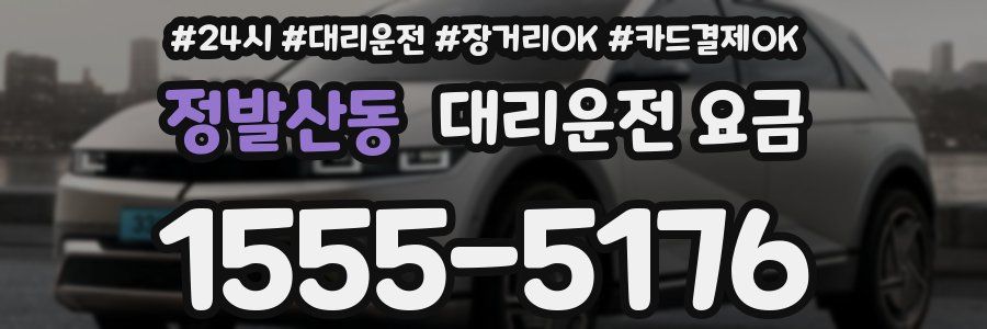 정발산동 대리운전 요금