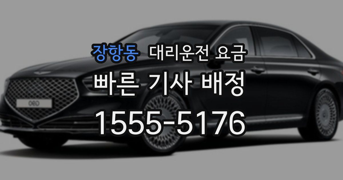 장항동 대리운전 가격