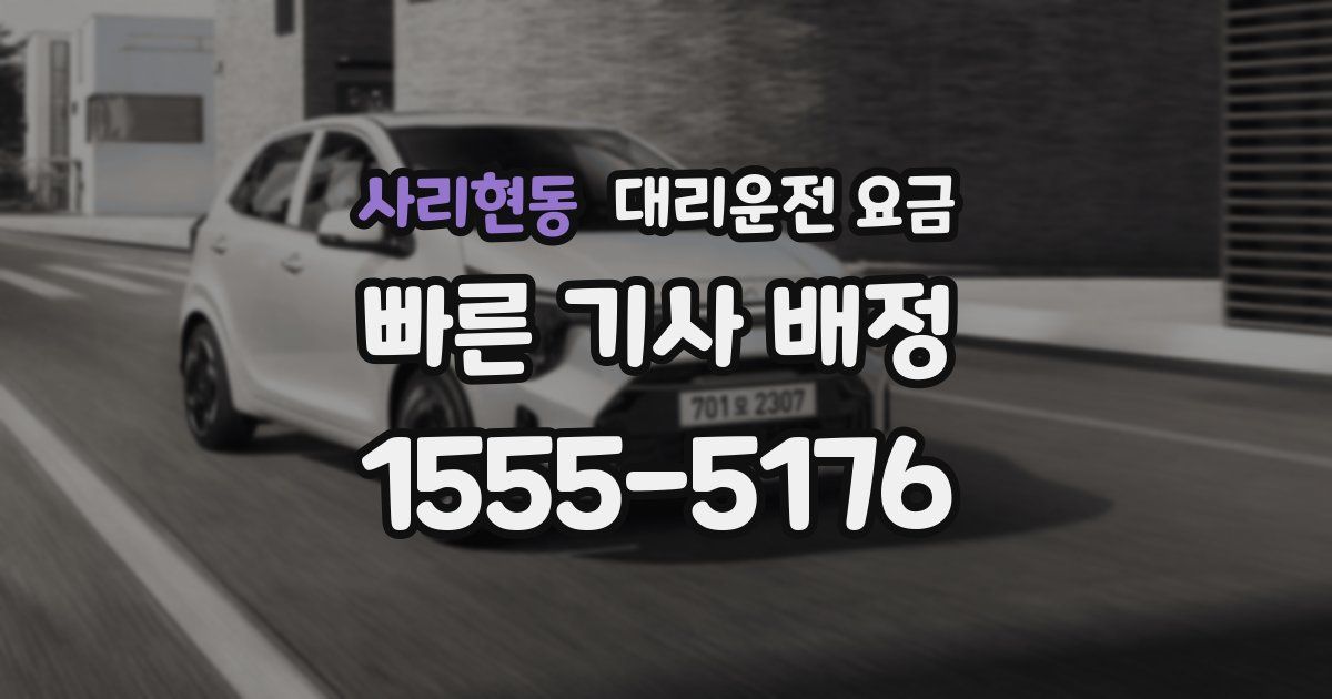 사리현동 대리운전 가격