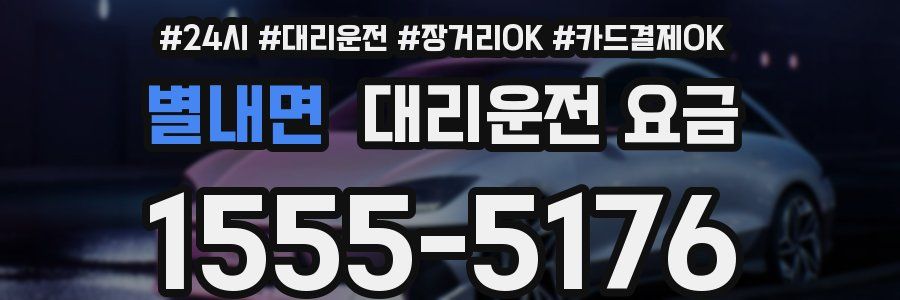별내면 대리운전 요금