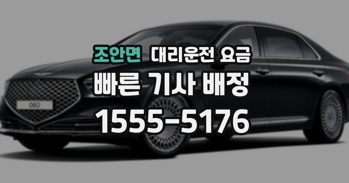 조안면 대리운전 가격