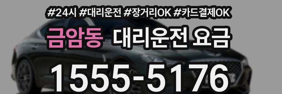 금암동 대리운전 요금
