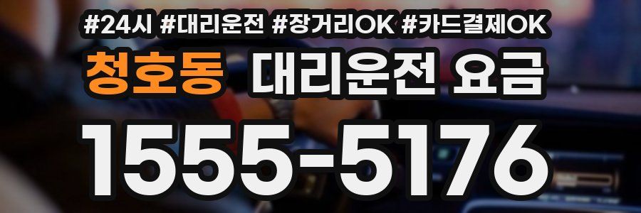 청호동 대리운전 요금