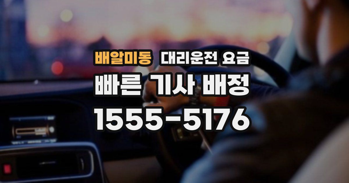 배알미동 대리운전 가격