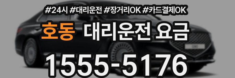 호동 대리운전 요금